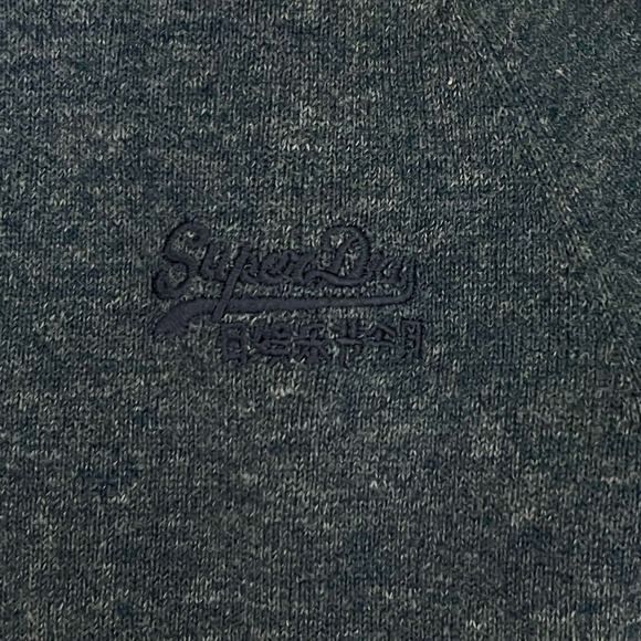 Superdry Sweater Mens Small Heather Blue Modern Urban Office Casual Preppy - Picture 6 of 9